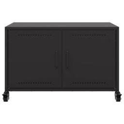 Berkfield Home TV Cabinet Black 68x39x43.5 cm Steel - thumbnail 6