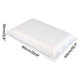 Lavio Memory Foam Pillow Contour Orthopedic Neck Support 2Side 2 Firmness in White - thumbnail 4