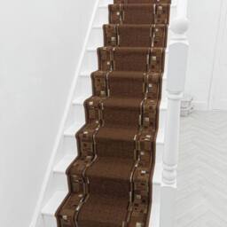 runrug Stair Runner Carpet - Durable, Non-Slip, 5.4mm - 'Bombay' in Dark Brown - Size: 80 cm x 660 cm - thumbnail 5