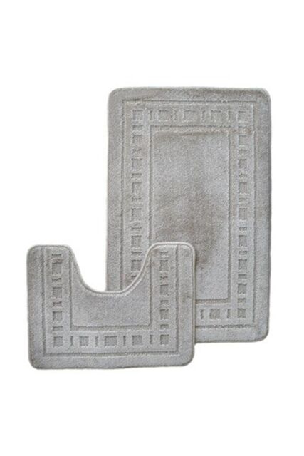 Catherine Lansfield 'Armoni' Bath Mat & Ped Set in Grey - image 1