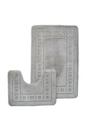 Catherine Lansfield 'Armoni' Bath Mat & Ped Set in Grey - thumbnail 1