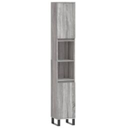 Berkfield Home 3 Piece Bathroom Furniture Set Grey Sonoma Engineered Wood - thumbnail 5