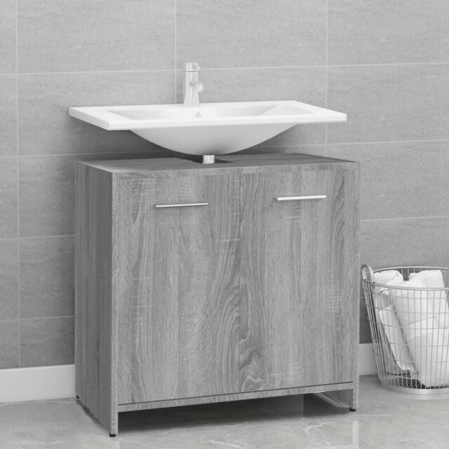 Berkfield Home Bathroom Cabinet Grey Sonoma 60x33x60 cm Engineered Wood - Size: 60 x 33 x 60 cm - image 1