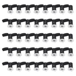 First Choice Lighting Set of 40 - White IP65 Bathroom Recessed Fire Rated Downlights - thumbnail 1