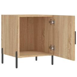 Berkfield Home Modern Bedside Cabinets 2 pcs Sonoma Oak 40x40x50 cm Engineered Wood in Light Tan - Size: 40 x 40 x 50 cm - thumbnail 8