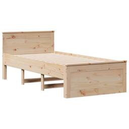 Berkfield Home Decorative Bookcase Bed without Mattress 90x200 cm Solid Wood Pine in Light Brown - thumbnail 9