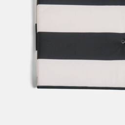 OHS 2 x Stripe Garden Seat Pad Outdoor High Back Chair Cushion in Black - thumbnail 5