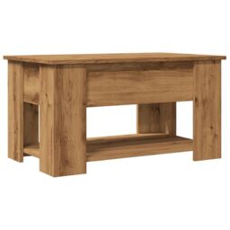 Berkfield Home Coffee Table Artisan Oak 79x49x41 cm Engineered Wood in Brown - Size: 79 x 49 x 41 cm - thumbnail 7