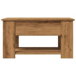 Berkfield Home Coffee Table Artisan Oak 79x49x41 cm Engineered Wood in Brown - Size: 79 x 49 x 41 cm - thumbnail 5