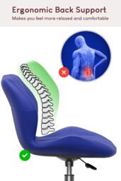 Home Discount Vida Designs Geo Adjustable Chair UKFR Fabric Armrest Ergonomic in Blue - thumbnail 5
