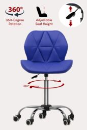 Home Discount Vida Designs Geo Adjustable Chair UKFR Fabric Armrest Ergonomic in Blue - thumbnail 8