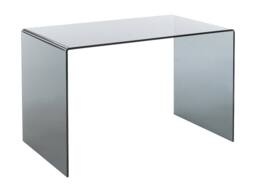 Vente-unique Desk - Smoked Toughened Glass - Black - ELSTRON in Clear - thumbnail 4