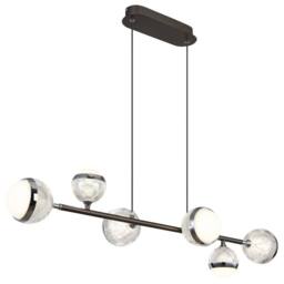 Netlighting Untsy Bar Pendant Titanium 6x LED Dimmable 2700-6000K Remote in Grey - thumbnail 1