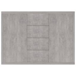 Berkfield Home Sideboard Concrete Grey 88x30x65 cm Engineered Wood - Size: 88 x 30 x 65 cm - thumbnail 4