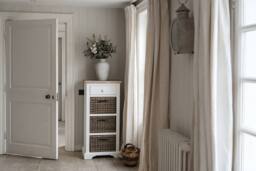Statement Furniture Florence Tallboy with Drawer & 3 Storage Baskets in White - thumbnail 2