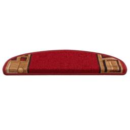 Berkfield Home Stair Mats Self-adhesive 10 pcs 65x21x4 cm Red - Size: Medium - thumbnail 4