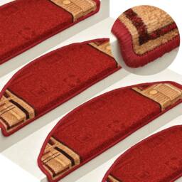 Berkfield Home Stair Mats Self-adhesive 10 pcs 65x21x4 cm Red - Size: Medium - thumbnail 6