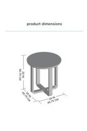 MH London Solid Mango Wood Round Side Table Cross Base End Table for Living Room - Forbes in Natural - thumbnail 5