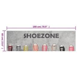 Berkfield Home Kitchen Rug Washable Shoezone 60x180 cm Velvet - thumbnail 5