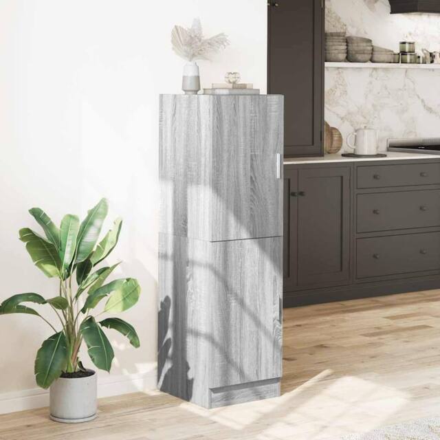 Berkfield Home Kitchen Cabinet Grey Sonoma 38x41.5x131.5 cm Engineered Wood - image 1