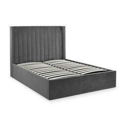 Cheshire Sapphire Ottoman Storage Bed - Grey - Superking (180cm) (150cm) - Size: Super King - thumbnail 2