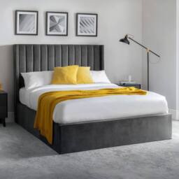 Cheshire Sapphire Ottoman Storage Bed - Grey - Superking (180cm) (150cm) - Size: Super King - thumbnail 3