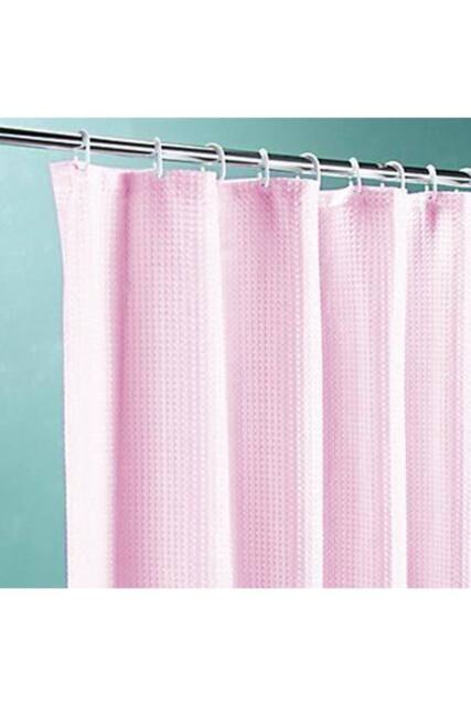 KDMD PEVA Waterproof Quick Dry Shower Curtain 180x220cm with Hooks in Pink - Size: 180x220 cm - image 1