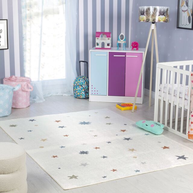 Livabliss Lilian Kids Beige Orange Green Grey Washable Rug - Size: 160 cm diameter - image 1