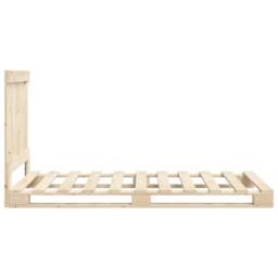 Berkfield Home Beautiful Bed Frame without Mattress with Headboard 90x200 cm Sol in Natural - thumbnail 8