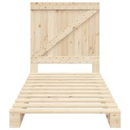 Berkfield Home Beautiful Bed Frame without Mattress with Headboard 90x200 cm Sol in Natural - thumbnail 5