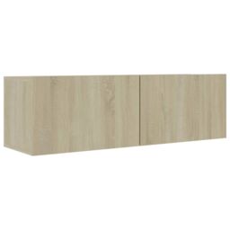Berkfield Home TV Cabinet Sonoma Oak 100x30x30 cm Engineered Wood in Brown - Size: 100 x 30 x 30 cm - thumbnail 2