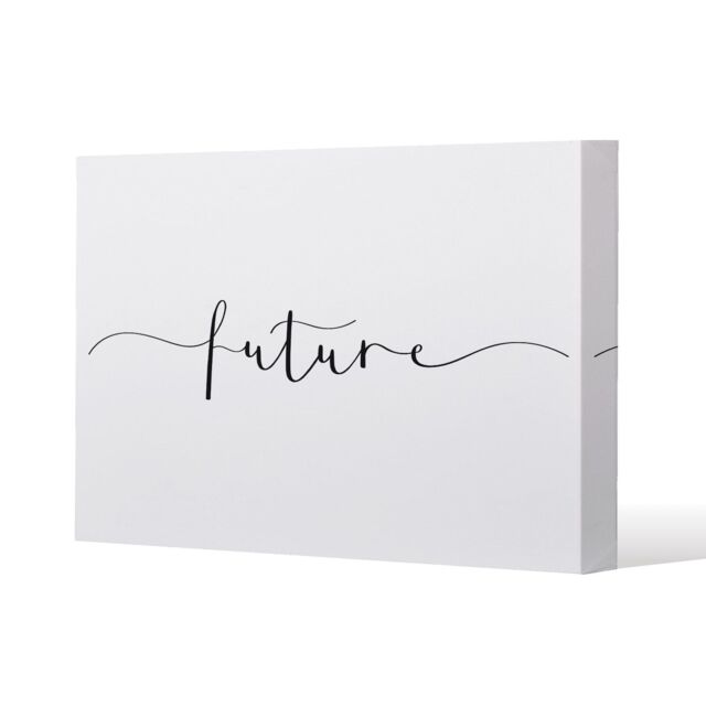 Benjamin Tate Design Text Future (Canvas Print) / 46 x 31 x 4cm in Natural - Size: 46 x 31 x 4 cm - image 1