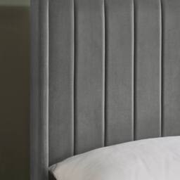 Cheshire Coral Steel Grey Dual Storage Door Bed - Double (135cm) - thumbnail 6