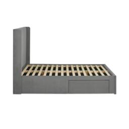 Cheshire Coral Steel Grey Dual Storage Door Bed - Double (135cm) - thumbnail 5