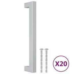 Berkfield Home Cabinet Handles 20 pcs Silver 160 mm Stainless Steel - thumbnail 2