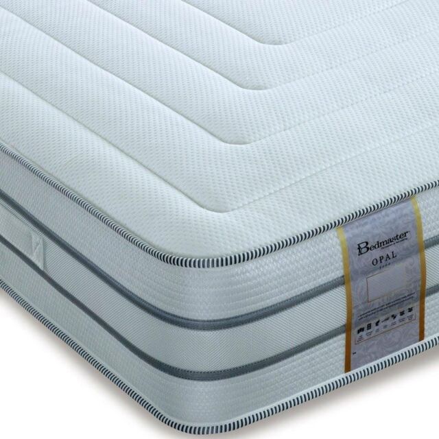 Bedmaster Opal 2000 Pocket Sprung Reflex & Latex Foam Mattress in White - Size: Small Double - image 1