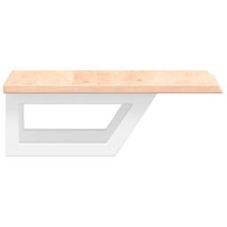 Berkfield Home Basin Shelf Wall Mounted Steel & Solid Wood Oak in Brown - thumbnail 5