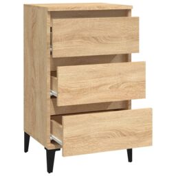 Berkfield Home Bedside Cabinet Sonoma Oak 40x35x70 cm Engineered Wood in Brown - Size: 40 x 35 x 70 cm - thumbnail 6