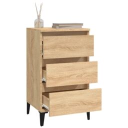 Berkfield Home Bedside Cabinet Sonoma Oak 40x35x70 cm Engineered Wood in Brown - Size: 40 x 35 x 70 cm - thumbnail 5