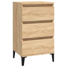 Berkfield Home Bedside Cabinet Sonoma Oak 40x35x70 cm Engineered Wood in Brown - Size: 40 x 35 x 70 cm - thumbnail 2