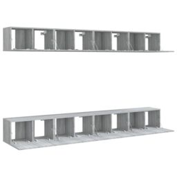 Berkfield Home TV Cabinets 8 pcs Grey Sonoma 60x30x30 cm Engineered Wood - Size: 60 x 30 x 30 cm - thumbnail 4