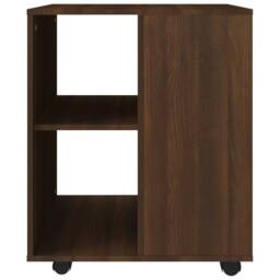 Berkfield Home Rolling Cabinet Brown Oak 60x53x72 cm Engineered Wood - Size: 60 x 53 x 72 cm - thumbnail 5