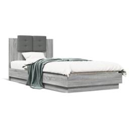 Berkfield Home Bed Frame without Mattress Grey Sonoma 100x200 cm - thumbnail 1