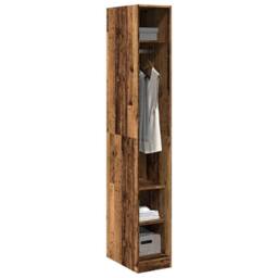 Berkfield Home Wardrobe Old Wood 30x50x200 cm Engineered Wood in Brown - Size: 30 x 50 x 200 cm - thumbnail 3