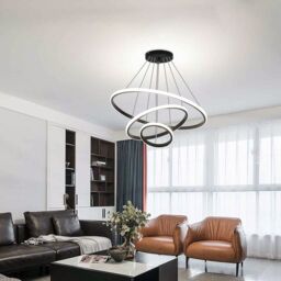 Pheashine Modern Pendant Light, 36W, Black, Switch Color Change 6500K-4000K-3000K in Black - thumbnail 7