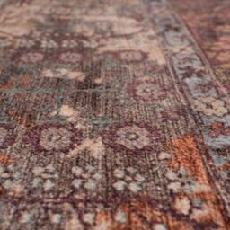 Kukoon Burgundy Distressed Washable & Liquid Repellent Living Room Area Rug in Plum - Size: 120 cm x 170 cm - thumbnail 8
