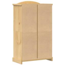 Berkfield Home Wardrobe Corona 101x52x170 cm Solid Wood Pine in Light Tan - Size: 101 x 52 x 170 cm - thumbnail 6