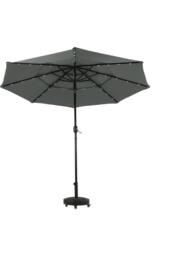 Garden Sanctuary Outdoor 3-Tier Garden Umbrella with Solar Lights（Base is not included） in Dark Grey - thumbnail 4