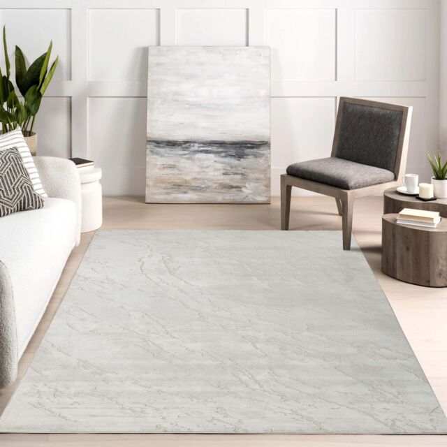 Desire Rugs Novu Modern Abstract Living Room Area Rug Metallic Sheen- Valley Beige - Size: 160 cm x 230 cm - image 1