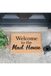 Artsy Mats Welcome To The Mad House Doormat in Black - Size: 40 cm x 60 cm - thumbnail 3